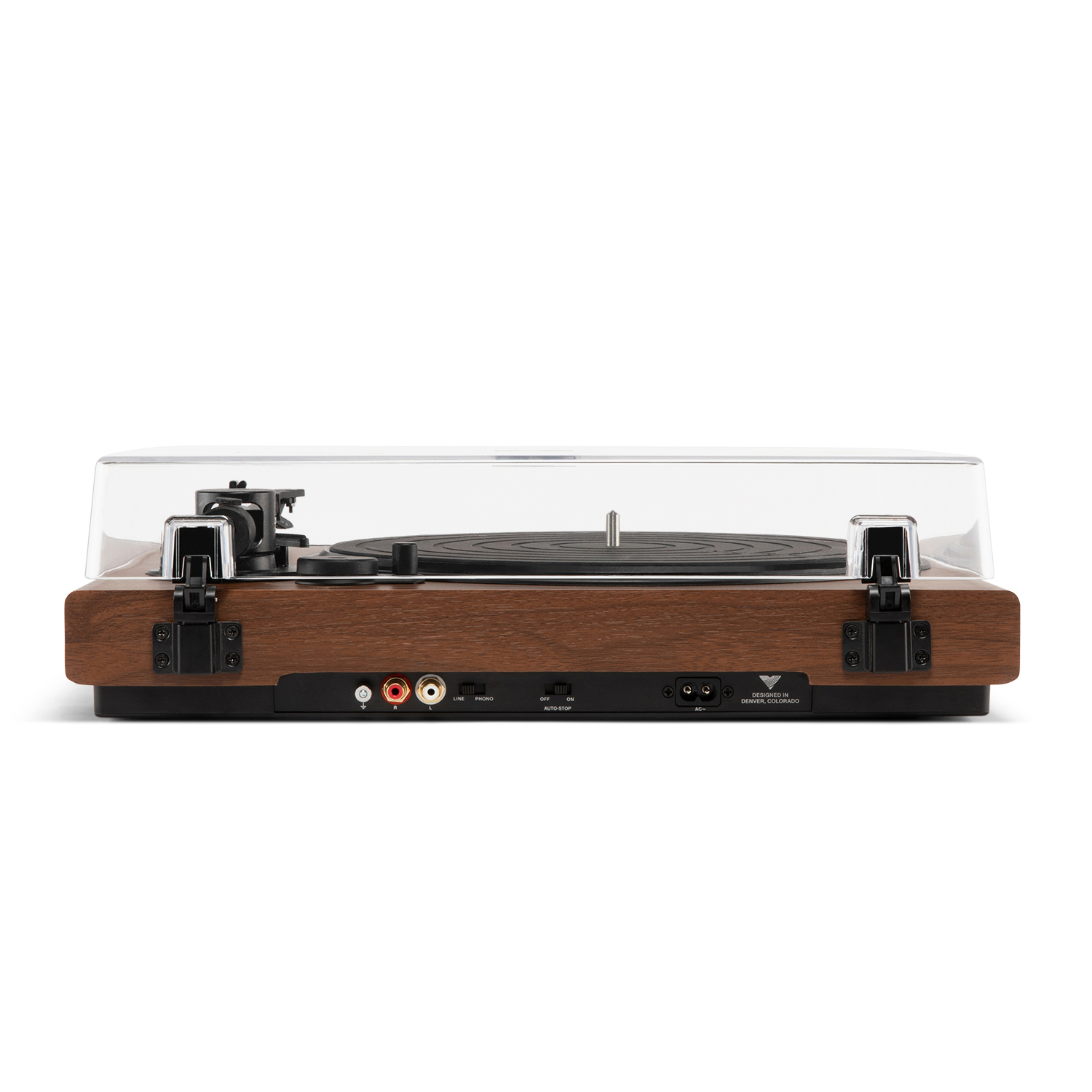 Victrola VPT-1520-WLN Wave Turntable (Walnut) - Rear View