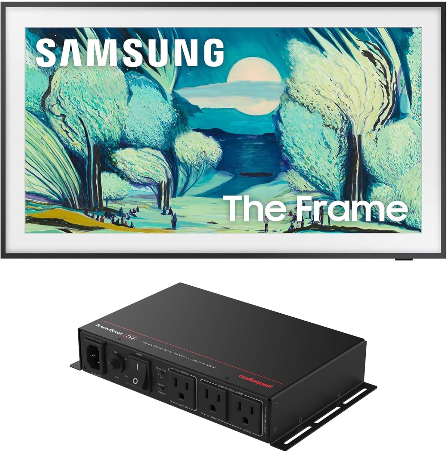 Samsung The Frame TV with PowerQuest Power Conditioner