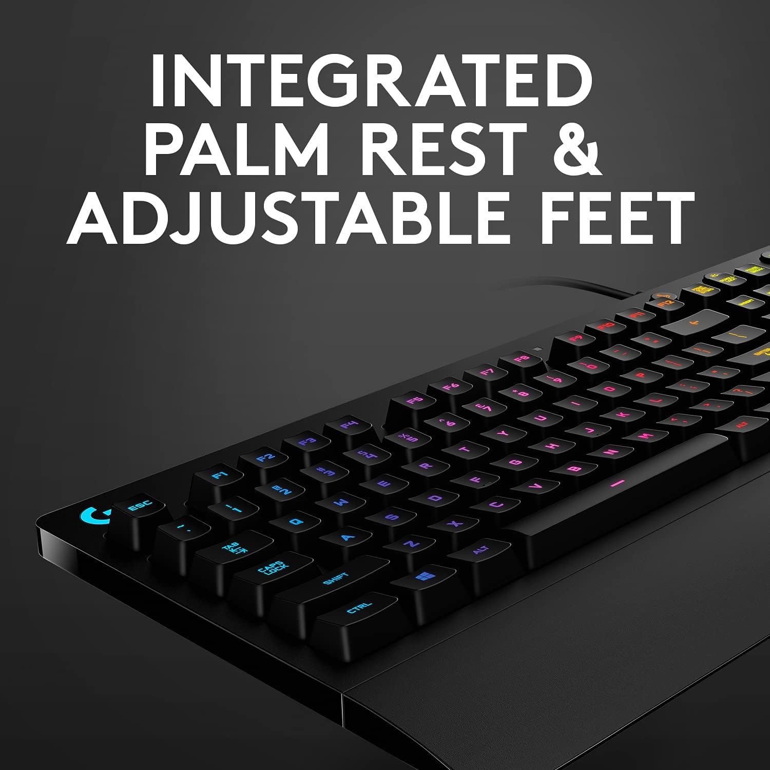 Palm Rest and Adjustable Feet
