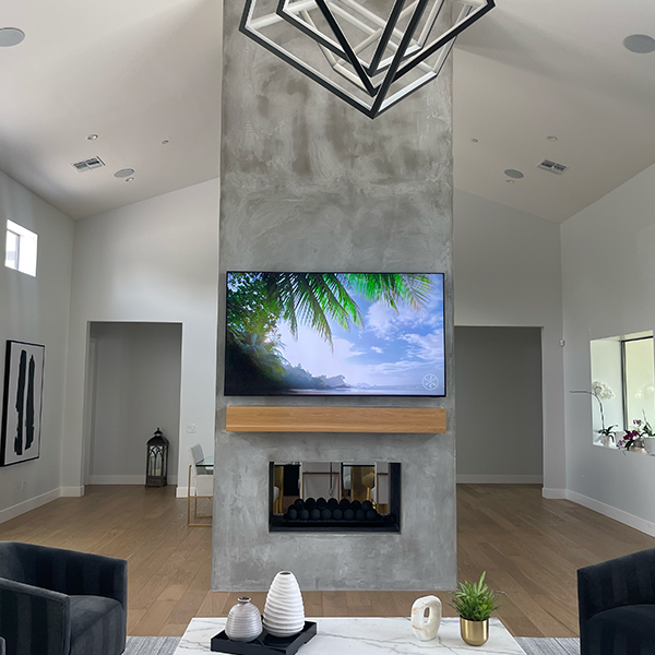 Image of Control4 products installed in a living room